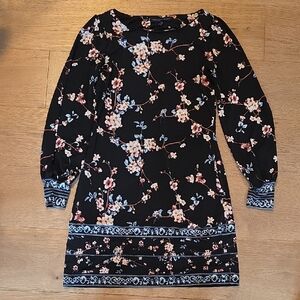 White House Black Market Black Floral Dress